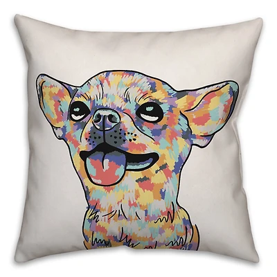 Watercolor Chihuahua Throw Pillow