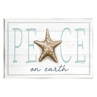 Stupell Industries Peace On Earth Starfish Sign Wall Plaque Art