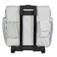 Everything Mary Blue & White Deluxe Collapsible Rolling Craft Bag