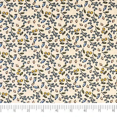 SINGER Floral Pastel Berries Cotton Fabric