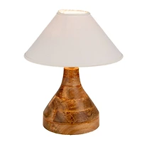 Hello Honey® 15.75" Natural Artisanal Aura Mango Wood Table Lamp