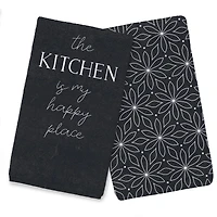 Kitchen is my Happy Place 16" x 25" Tea Towel Set of 2