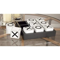Black Wood Tic-Tac-Toe Game Set