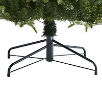 7ft. Pre-Lit Snowed Grand Teton Artificial Christmas Tree with Clear LED Lights