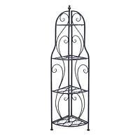 60" Black Iron Traditional Baker's Rack
