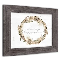 Pampas Wreath Western Framed Print