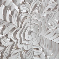 Habitat Lottie White Round Wood Wall Medallion