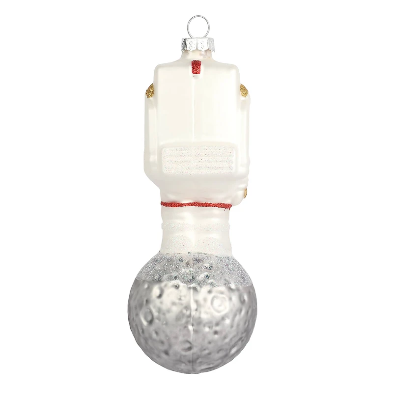 6.5" Astronaut on the Moon Glass Ornament by Ashland®