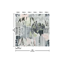 RoomMates Tamara Day Gray Abstraction Peel & Stick Wallpaper Mural