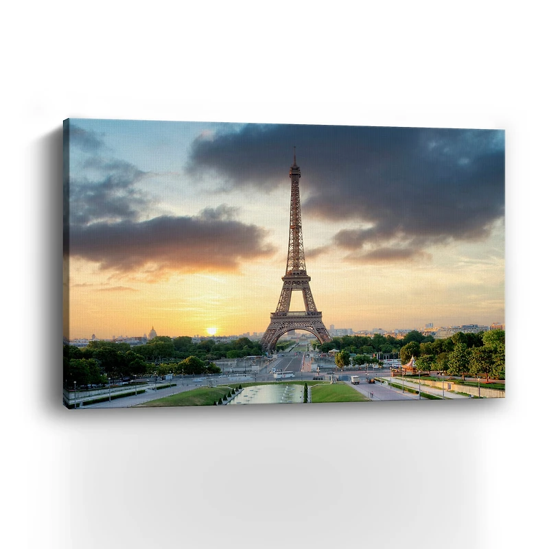 Lumaprints Eiffel Tower Sunset Canvas Giclée