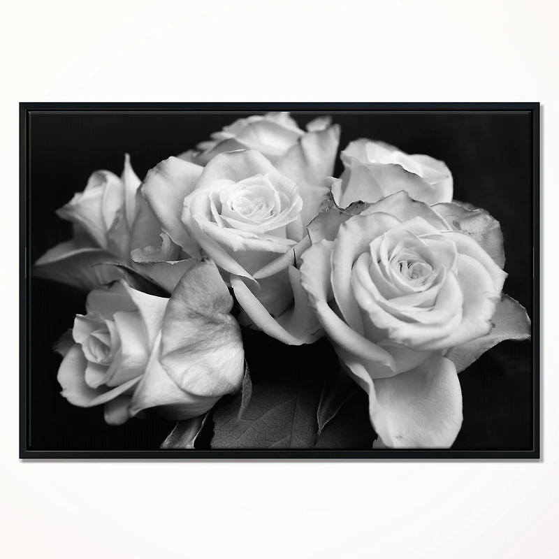 Designart - Bunch of Roses Black and White