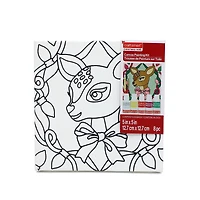 5" x 5" Christmas Deer Canvas Painting Kit by Artist's Loft™