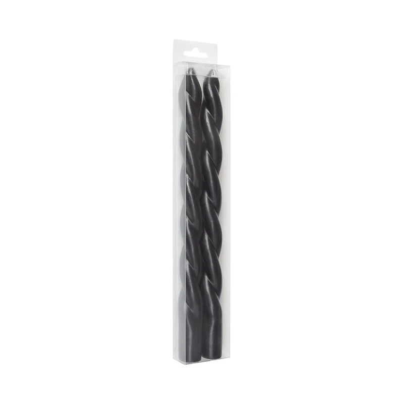 10" Unscented Twist Taper Candles