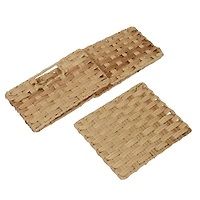 Honey Can Do 3-Tier White Decorative Over-the-Toilet Space Saver with Woven Baskets