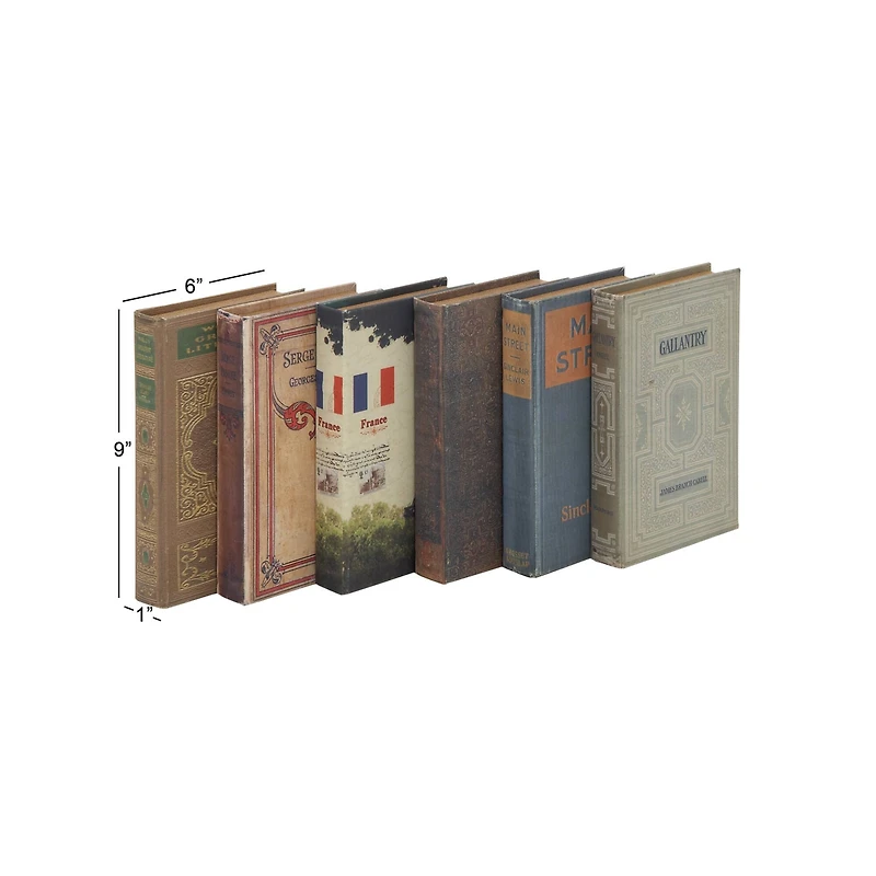 Multicolored Wooden Traditional Book Box Set