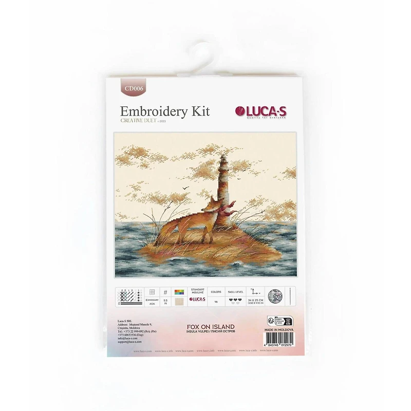 Luca-S Fox on Island Counted Cross Stitch Kit