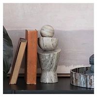 Hello Honey® 9.5" Gray & Brown Geometric Marble Décor