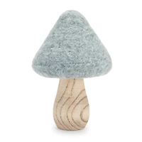 4.25" Felt & Wood Mushroom Décor Set