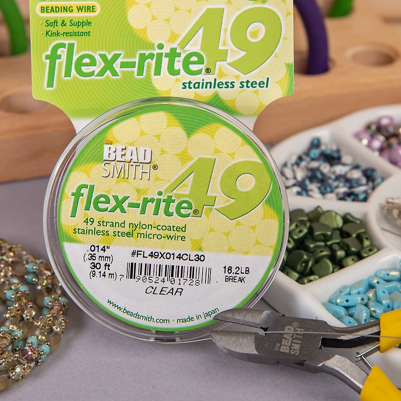 Flex-Rite® 0.014" Clear 49 Strand Beading Wire