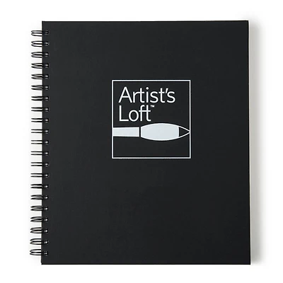 Black Hard Cover Mixed Media Pad by Artist's Loft™, 8.5" x 11"