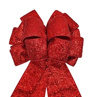 20.5" Red Tinsel Tree Bow by Celebrate It®