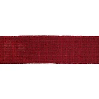 2.5" x 20ft. Burgundy Wired Faux Linen Ribbon by Celebrate It®