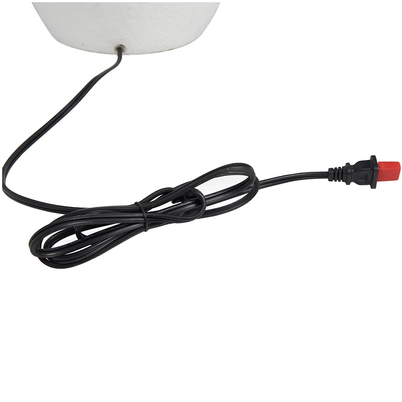 White Cement Pot Textured Table Lamp