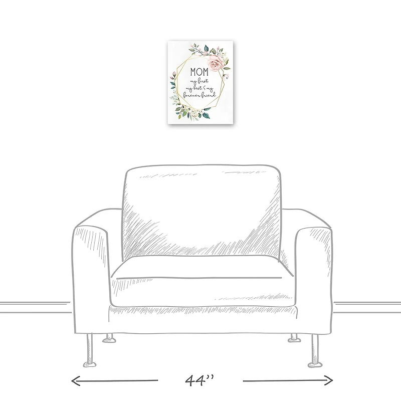 Mom First, Friend Forever Canvas Wall Art