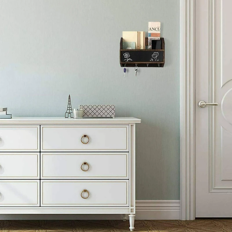 NEX™ Wall Mount Mail & Key Holder Organizer with Chalkboard Surface