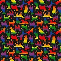 Fabric Traditions Rainbow Dogs Cotton Fabric