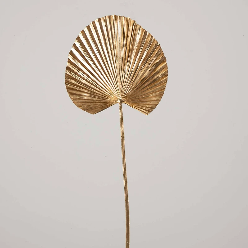 40" Gold Ruffled Fan Palm Stems, 3ct.