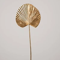 40" Gold Ruffled Fan Palm Stems, 3ct.