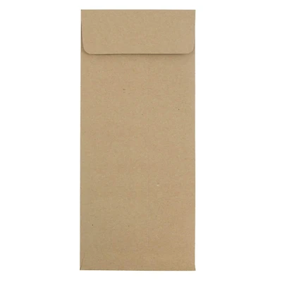 JAM Paper 4.75" x 11" Brown Kraft Policy Business Envelopes, 50ct.