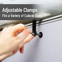 Mind Reader Hanging Cubicle Shelf Organizer Metal, Black