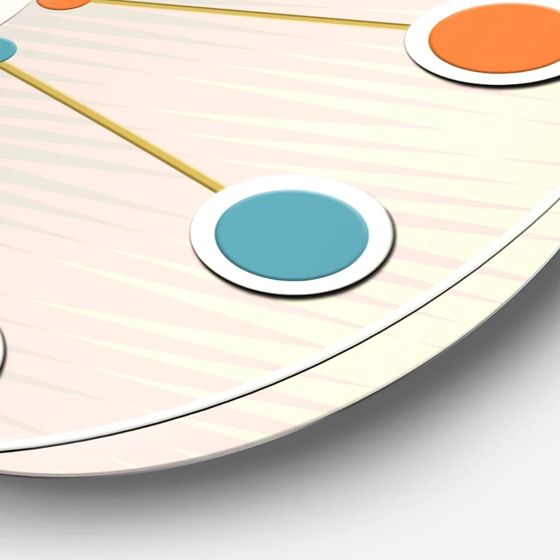 Designart 'Retro Abstract Design Iv Mid-Century Modern Wall Clock