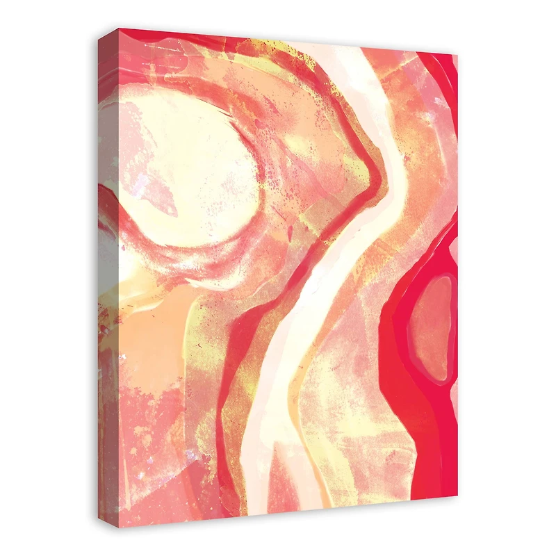 Coral Abstract Geode 18" x 24" Canvas Wall Art