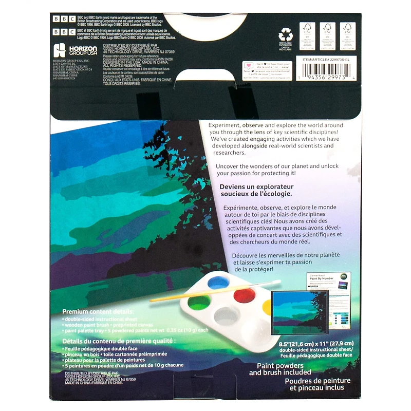 BBC Earth Canvas Board Landscape Paint by Number