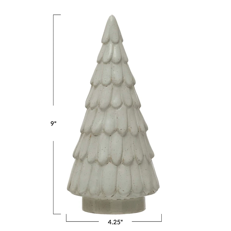 Hello Honey® 9" White Reactive Glaze Stoneware Tree