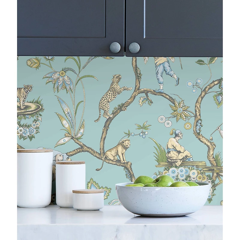 Wallpops Robin Egg Chinoise Exotique Scalamandre Self Adhesive Wallpaper