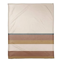 Tan Stripes 50" x 60" Coral Fleece Blanket