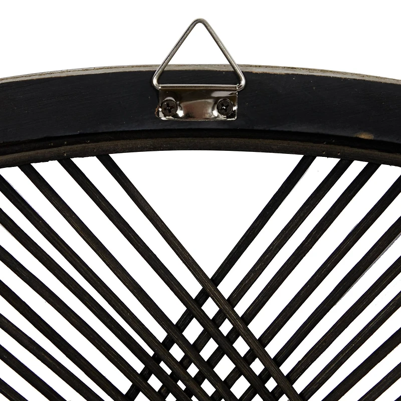 The Novogratz Black Wood Modern Wall Decor, 34" x 34" x 1"