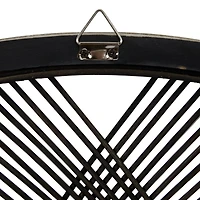 The Novogratz Black Wood Modern Wall Decor, 34" x 34" x 1"