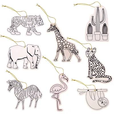 Animals Color-In Wood Ornaments by Creatology™