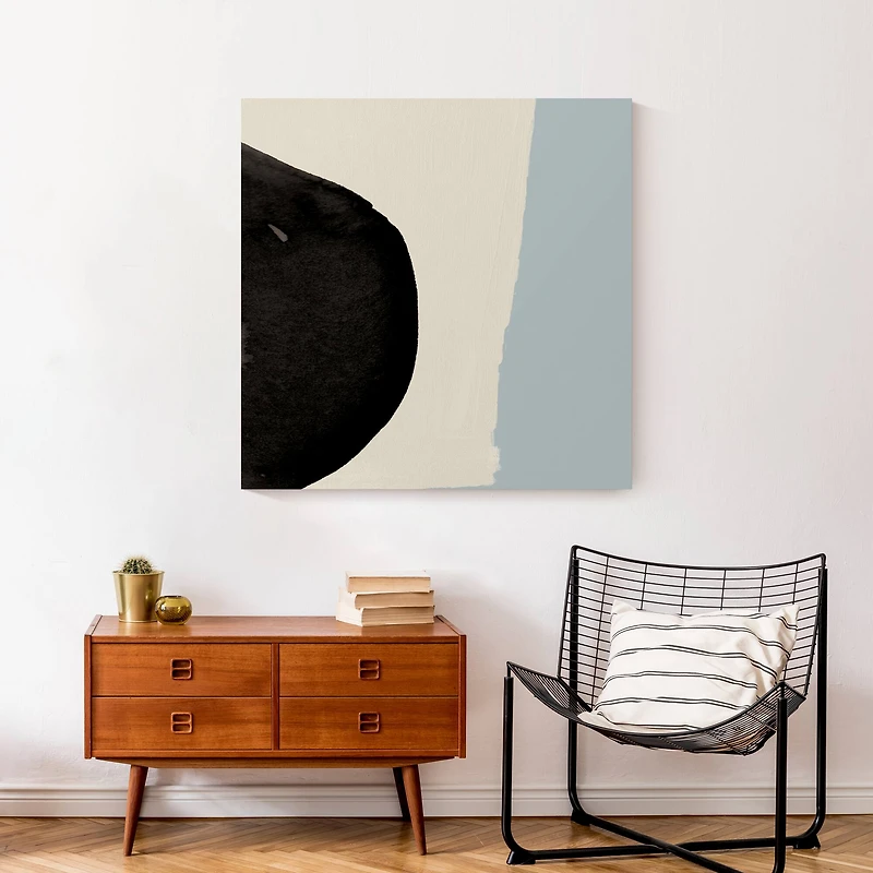 Touch Of Blue Abstract 30" x 30" Canvas Wall Art