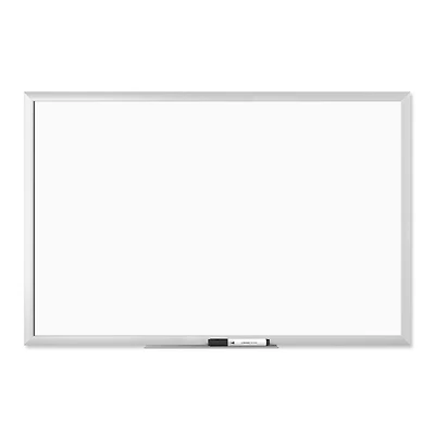 U Brands Silver Aluminum 36" x 24" Framed Melamine Dry Erase Board