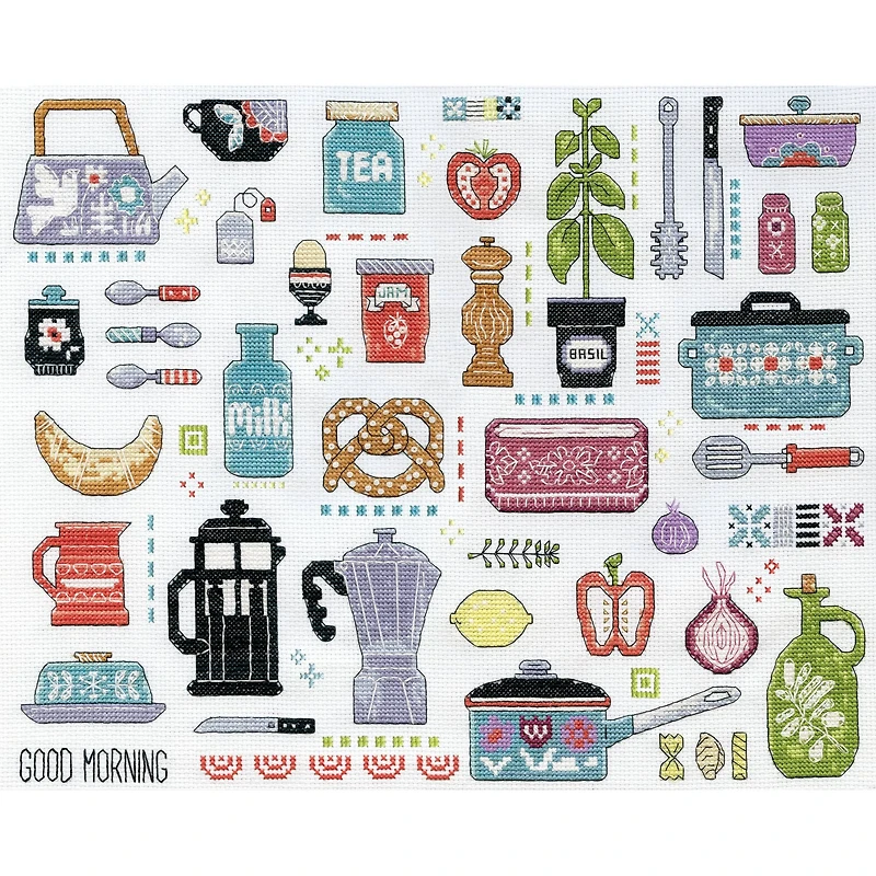 Design Works™ Retro Kitchen Counted Cross Stitch Kit