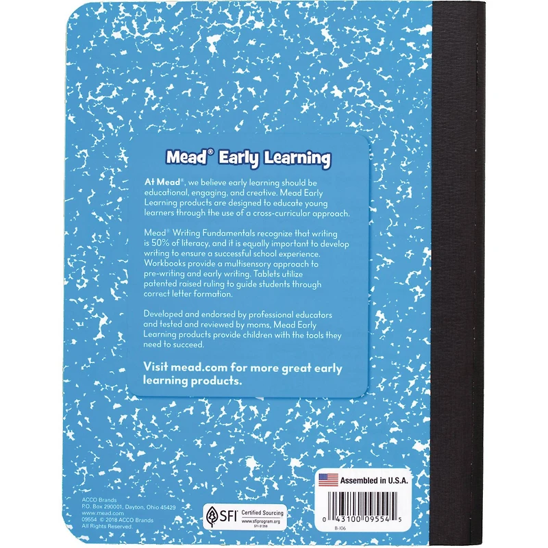 Mead® Half Page Ruled Primary Journal, 6 Pack of 100