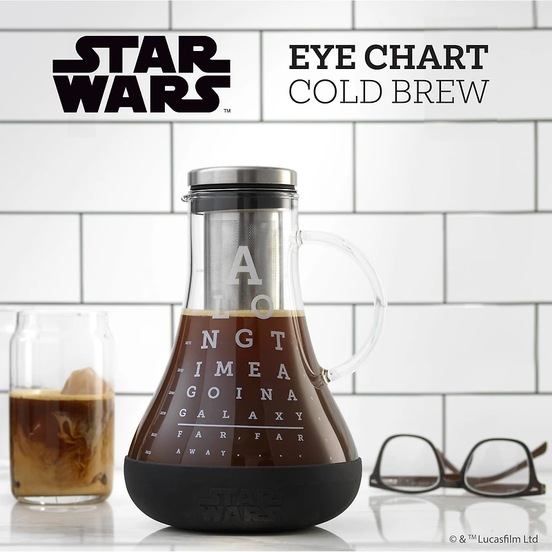 JoyJolt® Star Wars™ 48oz. Eye Chart Cold Brew Glass Pitcher