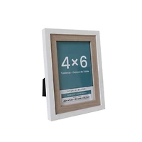 Basics™ 4" x 6" White & Natural Two-Tone Frame by Studio Décor®