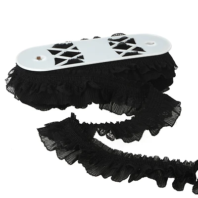 2.5" Black Chiffon Pleated Trim by Celebrate It®